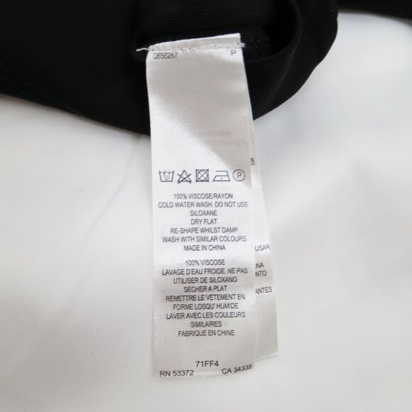 French Connection Necklace Trim Slinky Dress - Black / UK 10/US 6/FR 38/EU 38 - Picture 9 of 16